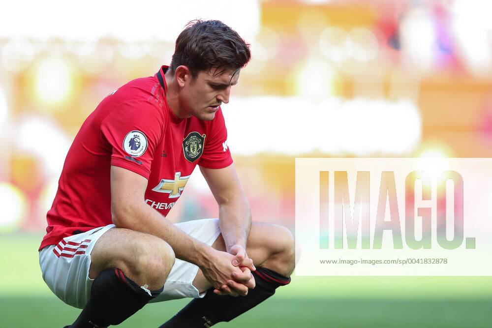 Harry Maguire of Manchester United, ManU looks down at the floor after the Premier League match at Old Trafford, Manchester. Picture date: 24th August 2019. Picture credit should read: James Wilson Sportimage . SPI-0162-0033