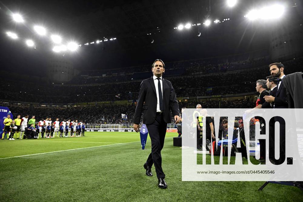 Foto IPP Paolo Bona Milano 14 04 2024 Campionato Serie A di Calcio stagione 2023 2024 partita Inter-Cagliari Nella foto Simone inzaghi, allenatore dellinter Italy Photo Press Worldwide Copyright