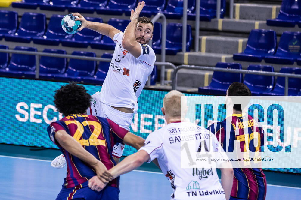 Mads Christiansen of Aalborg Handbold during the VELUX EHF Champions League match between FC Barcelona, Barca and Aalborg Handbold at Palau Blaugrana on October 29, 2020 in Barcelona, Spain. Barcelona Spain - ZUMAa181 20201029_zaa_a181_074