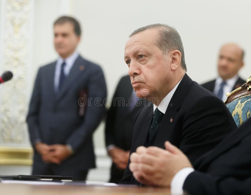 Turkish President Recep Tayyip Erdogan, KIEV, UKRAINE - Oct. 09, 2017: Turkish President Recep Tayyip Erdogan during his official visit to Ukraine