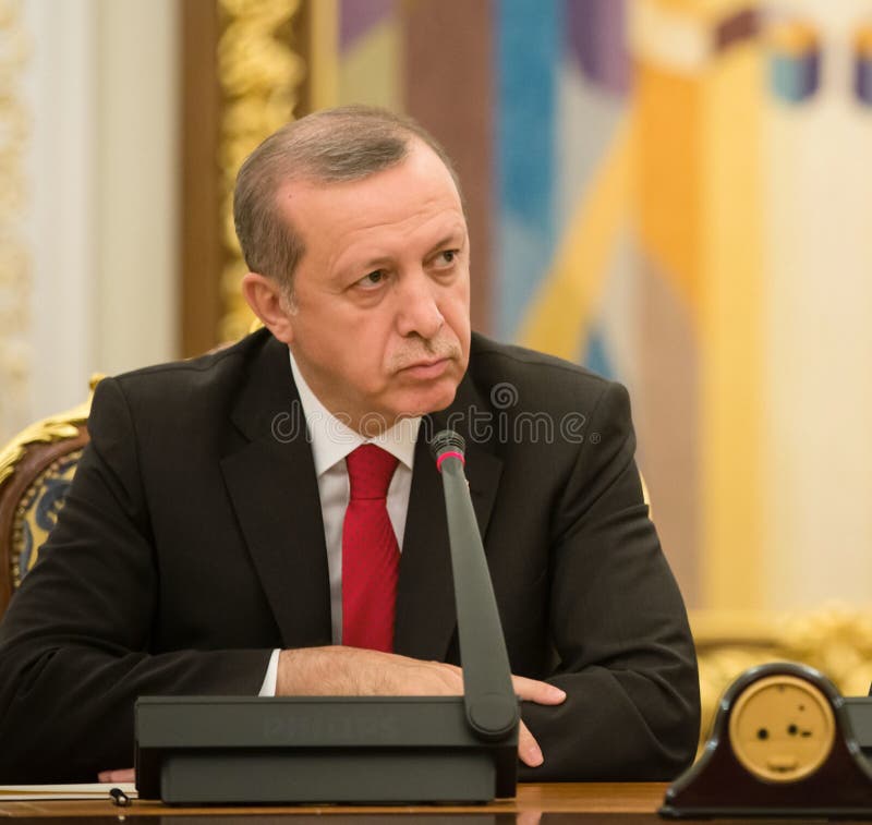 Turkish President Recep Tayyip Erdogan, KIEV, UKRAINE - Mar. 20, 2015: Turkish President Recep Tayyip Erdogan and President of Ukraine Petro Poroshenko during a meeting in Kiev