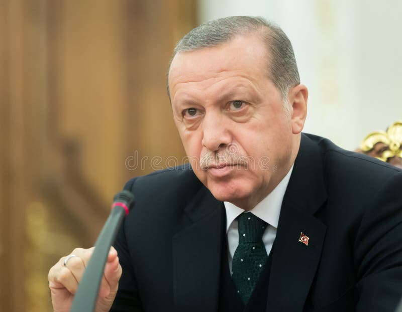 Turkish President Recep Tayyip Erdogan, KIEV, UKRAINE - Oct. 09, 2017: Turkish President Recep Tayyip Erdogan during his official visit to Ukraine