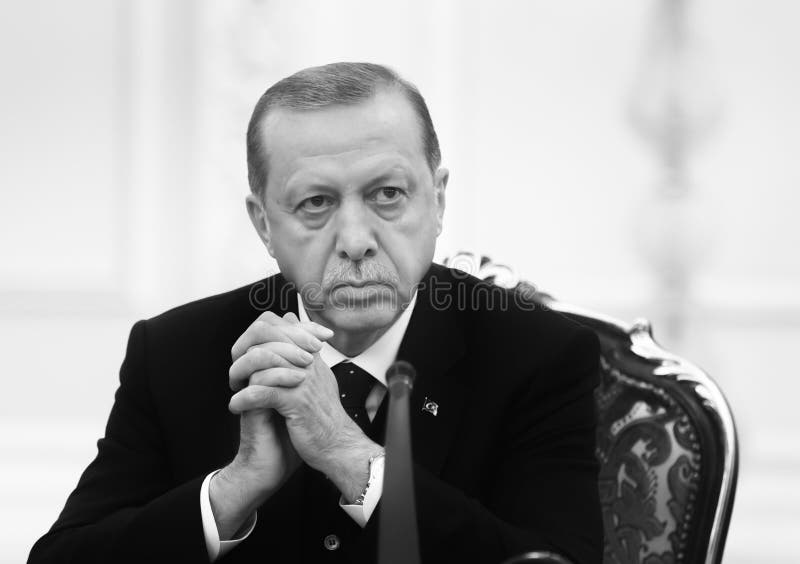 Turkish President Recep Tayyip Erdogan, KIEV, UKRAINE - Oct. 09, 2017: Turkish President Recep Tayyip Erdogan during his official visit to Ukraine
