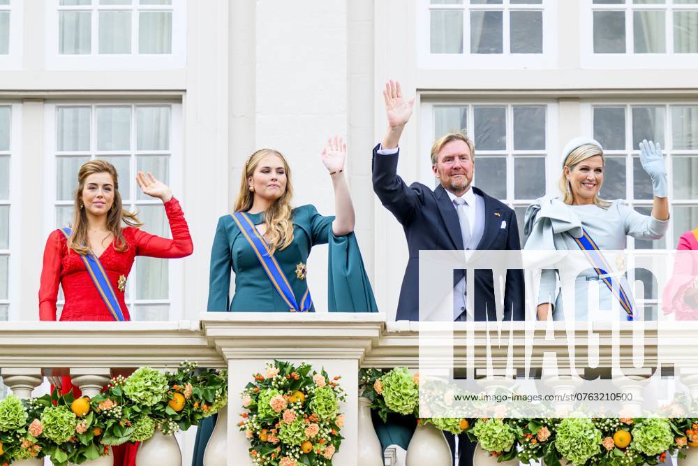 Den Haag, The Netherlands, 2024-09-17 14:21:52 THE HAGUE, 17-09-2024, Noordeinde PalaceKing Willem Alexander and Queen Maxima with Princess Amalia and Princess Alexia during Princess Day on the balcony of Noordeinde Palace PHOTO: NL Beeld Patrick van Emst Credit: NL Beeld Patrick van Emst