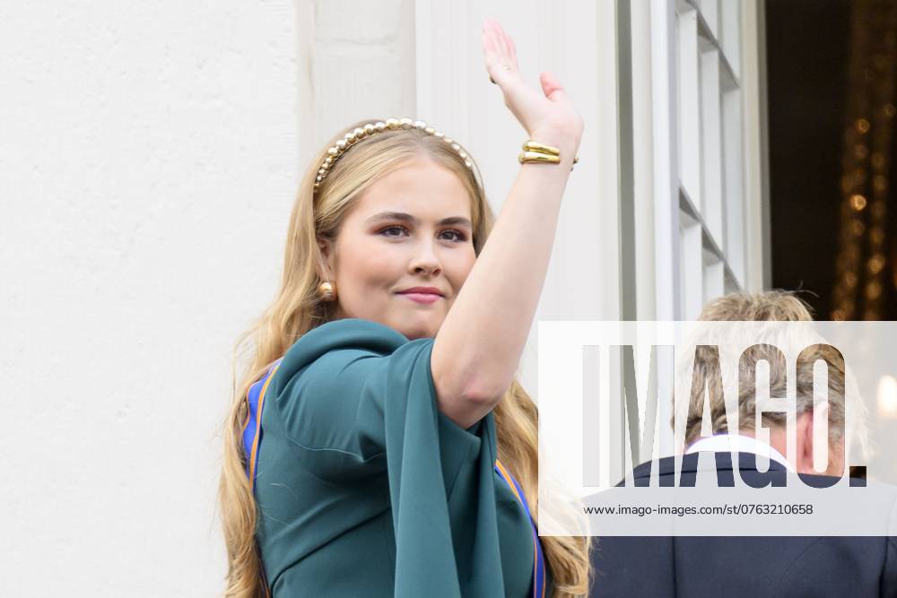 Den Haag, The Netherlands, 2024-09-17 14:22:33 THE HAGUE, 17-09-2024, Noordeinde Palace Princess Amalia during Princess Day on the balcony of Noordeinde Palace PHOTO: NL Beeld Patrick van Emst Credit: NL Beeld Patrick van Emst