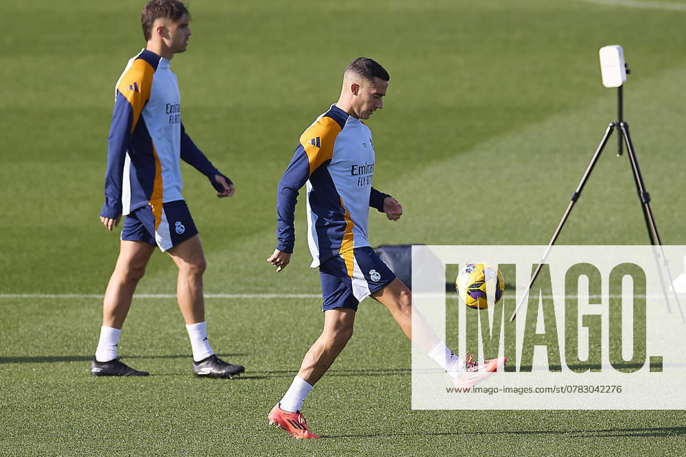 Real Madrid CF Training Session and Press Conference in Madrid, Spain - 03 Dec 2024 Lucas Vazquez of Real Madrid CF seen in action during the training session on the eve of the 2024 2025 La Liga EA Sports week 19 football match between Athletic Club and Real Madrid CF at Ciudad Real Madrid. Madrid Spain