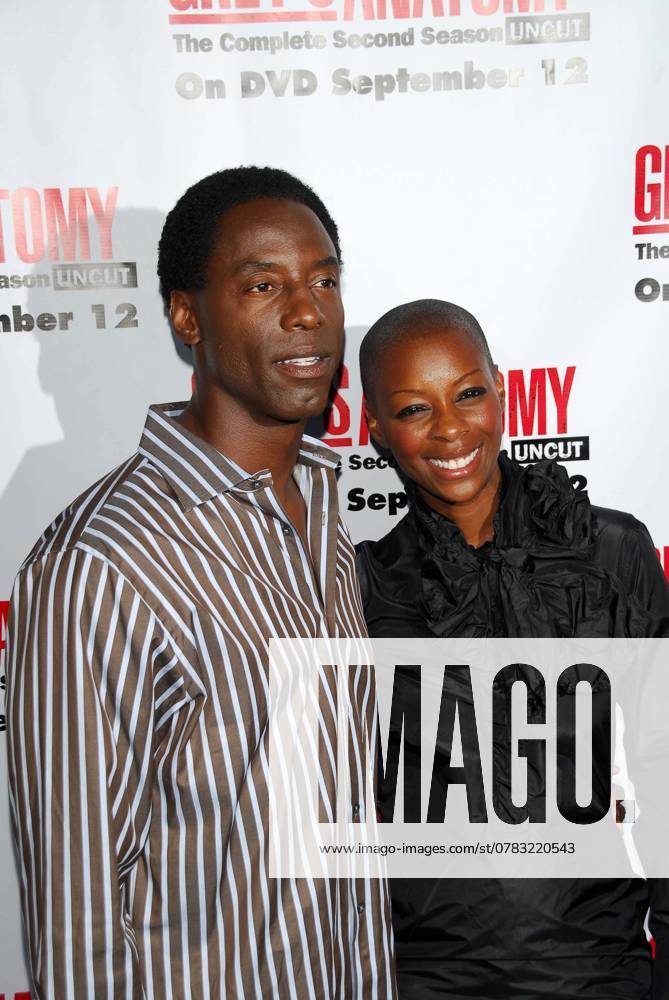 Isaiah Washington and wife Jenisa Marie At the Grey s Anatomy Season 2 DVD Launch Party. Social, Hollywood, CA. 09-05-06 , 11458210.jpg, people, talent, popular, event, star, entertainment, celebrity, fame, famous, person,