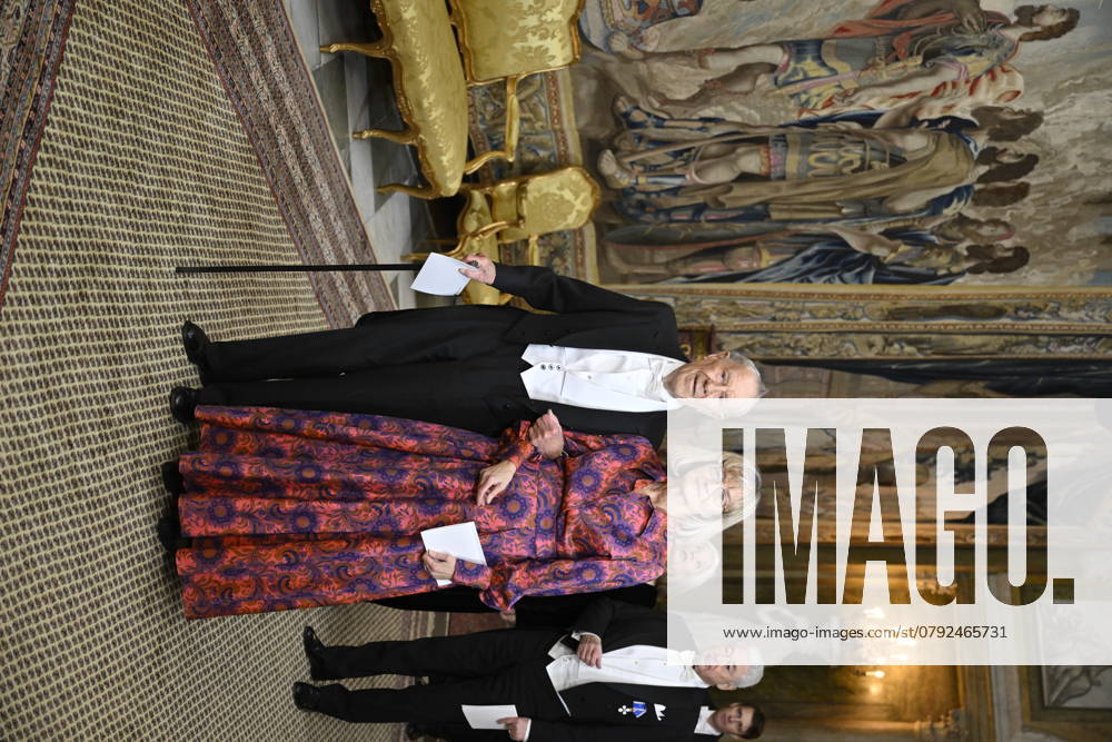 STOCKHOLM, SWEDEN 20241211 Members of the Swedish Academy Per Wästberg and Ellen Matsson arrive at the Kings dinner for the Nobel Laureates at the Royal Palace of Stockholm STOCKHOLM SWEDEN