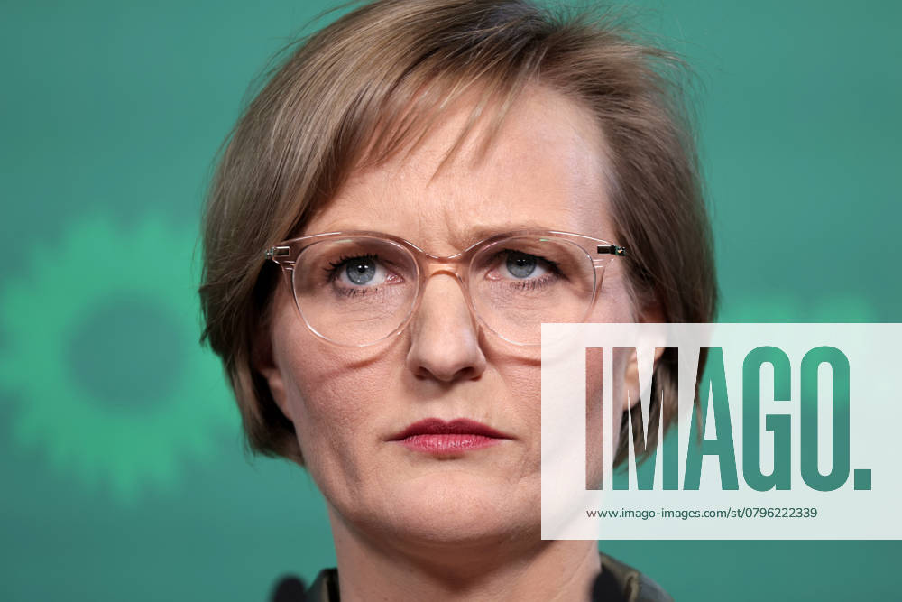 Franziska Brandner, Co-Vorsitzende von Buendnis 90 Die Gruenen, PK nach den Gremiensitzungen und dem Fall Gelbhaar, DEU, Berlin