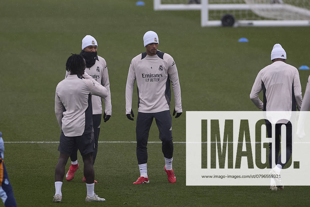 Real Madrid CF training session and press conference - 21 Jan 2025 Jude Bellingham of Real Madrid CF seen in action during the training session on the eve of the 2024 2025 UEFA Champions League week 7 football match between Real Madrid CF and RB Salzburg at Ciudad Real Madrid. Madrid Spain