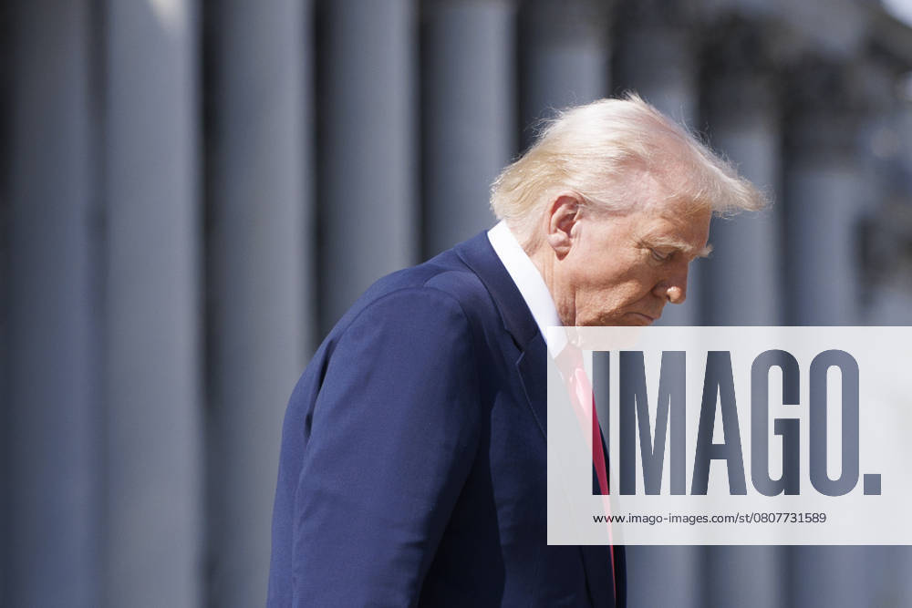 United States President Donald J Trump departs a reception with Micheal Martin, Taoiseach of Ireland, outside the Capitol Building in Washington in Washington DC, on Wednesday, March 12, 2025 Credit: Aaron Schwartz CNP Washington District of Columbia United States of America