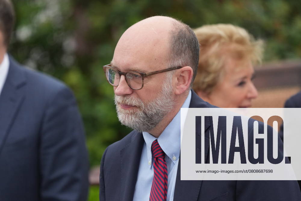 Russell Vought, Director, Office of Management and Budget (OMB), prior to United States President Donald J Trump makes remarks during a Make America Wealthy Again event in the Rose Garden of the White House in Washington, DC on Wednesday, April 2, 2025. The President has called this day Liberation Day as he announces a set of reciprocal tariffs in response to alleged years of unfair trade practices by other nations.