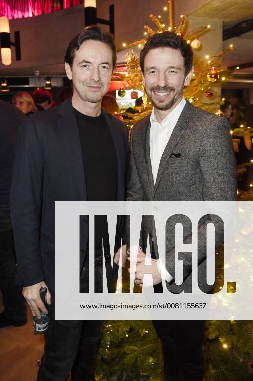 Martin Bachmann und Oliver Berben bei der Medienboard-Vorweihnachtsparty 2017 im Säälchen. Berlin
