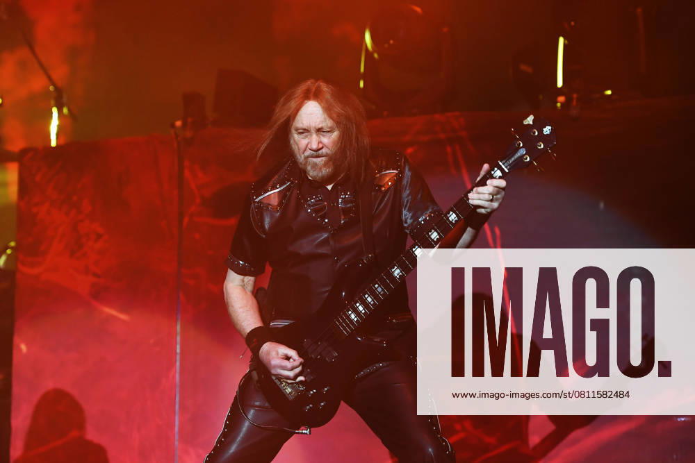 Judas Priest performing at OVO Arena, Wembley LONDON, ENGLAND - MARCH 21: Ian Hill of Judas Priest performing at OVO Arena, Wembley on March 21, 2024 in London, England. CAP MAR MAR Great Britain