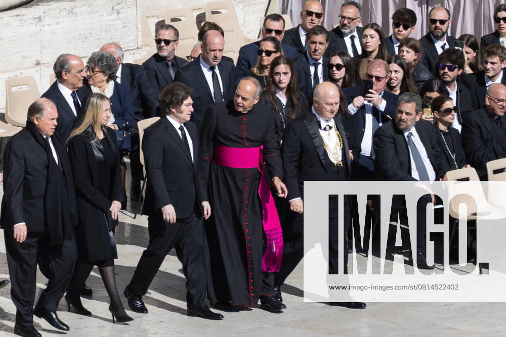 - Argentine President Javier Milei attends Pope Francis funeral in St. Peter s Square in Rome Rome Italy Rome Italy