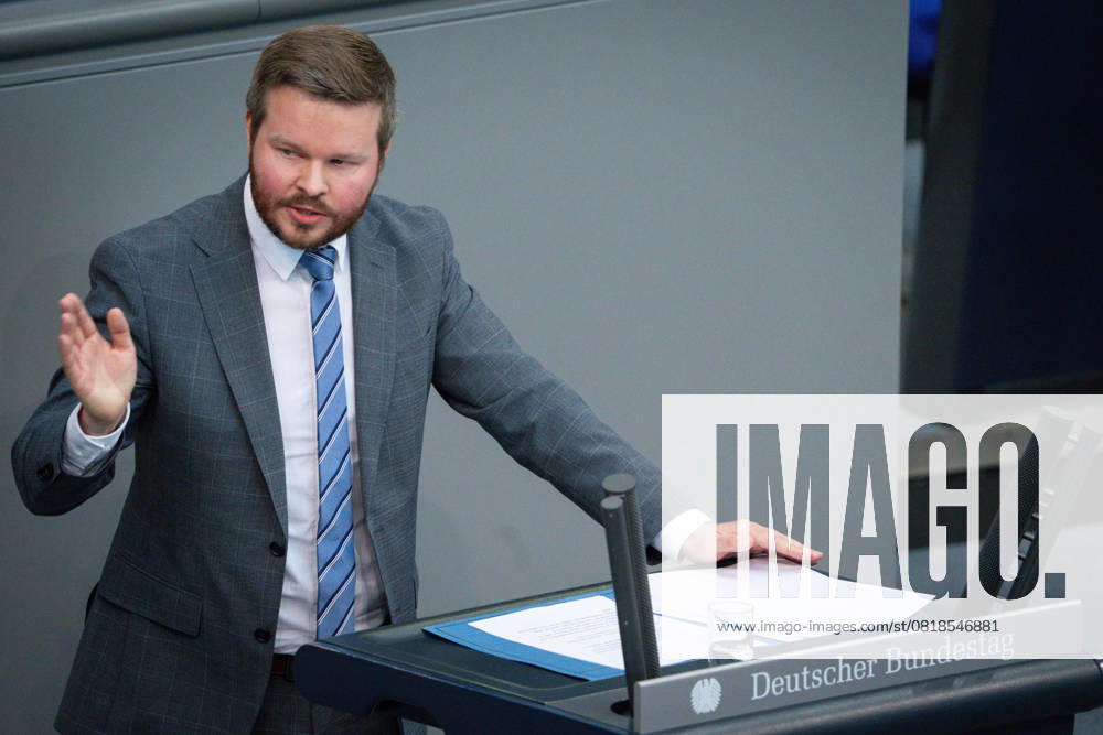 Deutscher Bundestag, 4. Plenarsitzung Michael Espendiller (AfD) im Portrait bei seiner Rede zum Tagesordnungspunkt Finanzen und Haushalt bei der 4. Sitzung des Deutschen Bundestag in Berlin, 15.05.2025 Berlin Berlin Deutschland