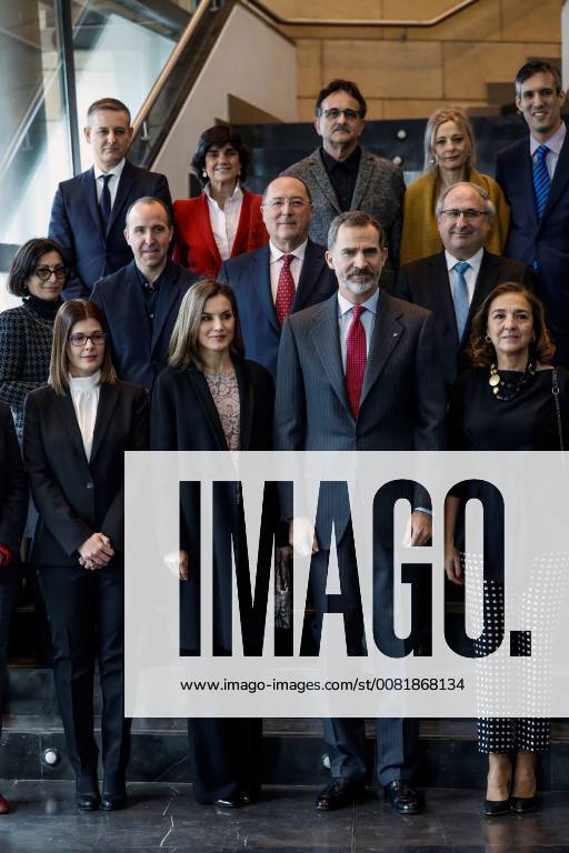 Spain s King Felipe VI (C-R) and Queen Letizia (C-L) pose for a family photo with laureates during the 2017 Design and Innovation Awards handover ceremony in Madrid, Spain, 12 February 2018. The Design and Innovation Awards are given by Spanish Economy, Industry and Competitiveness Ministry. Royal Couple chairs Design and Innovation Awards ceremony !ACHTUNG: NUR REDAKTIONELLE NUTZUNG!