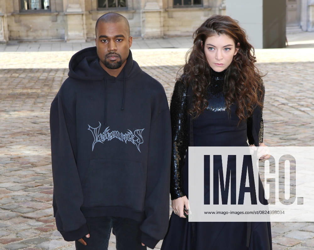 Kanye West et la chanteuse Lorde - People au défilé de mode Christian Dior , collection prêt-à-porter automne-hiver 2015 2016, à Paris. Le 6 mars 2015 People at Christian Dior fashion show F W ready-to-wear 2015 2016 in Paris. On march 6th 2015 Paris France