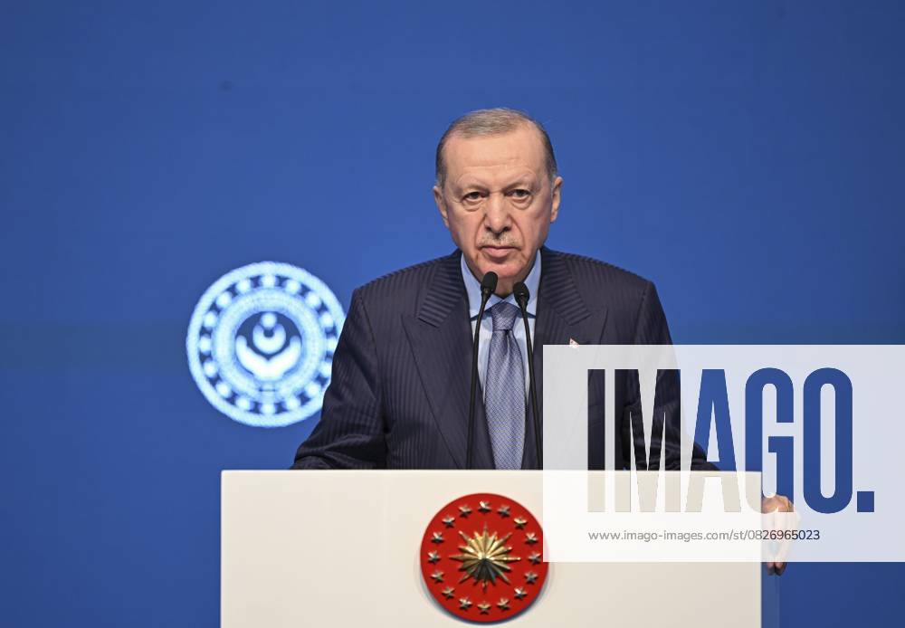 Turkish President Erdogan attends the International Family Forum ISTANBUL, TURKIYE - MAY 23: Turkish President Recep Tayyip Erdogan makes a speech during the International Family Forum in Istanbul, Turkiye on May 23, 2025. Istanbul Turkey. Editorial use only. Please get in touch for any other usage.