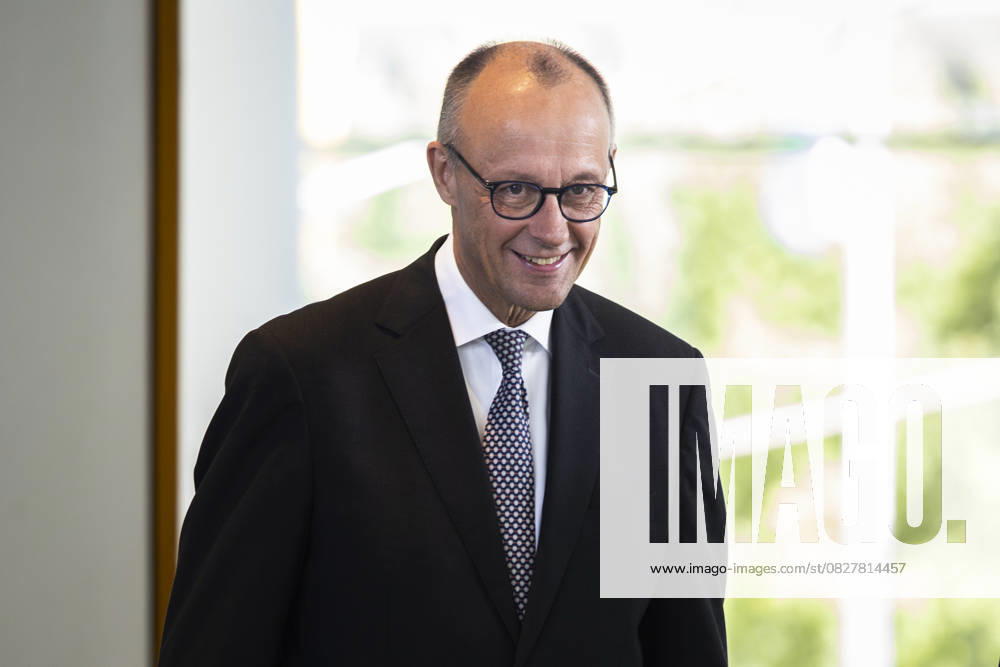 Friedrich Merz (CDU), Bundeskanzler, aufgenommen waehrend einer Pressekonferenz im Bundeskanzleramt in Berlin, 29.07.2025. Berlin Deutschland