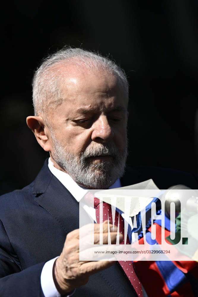 Brazilian president Lula da Silva attends Soldier s Day ceremony in Brasilia BRASILIA, BRAZIL - AUGUST 22: Brazilian President Luiz Inacio Lula da Silva attend the ceremony marking Soldier s Day at the Army headquarters in Brasilia, Brazil on August 22, 2024. Brazil World. Editorial use only. Please get in touch for any other usage.