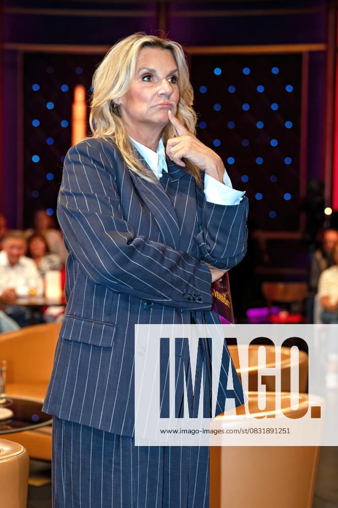 MDR - Riverboat. Moderatorin Kim Fisher anläßlich der Aufzeichnung der MDR - Talkshow Riverboat am 29.08.2025 in der Mediacity Leipzig. 20250829ADO0006