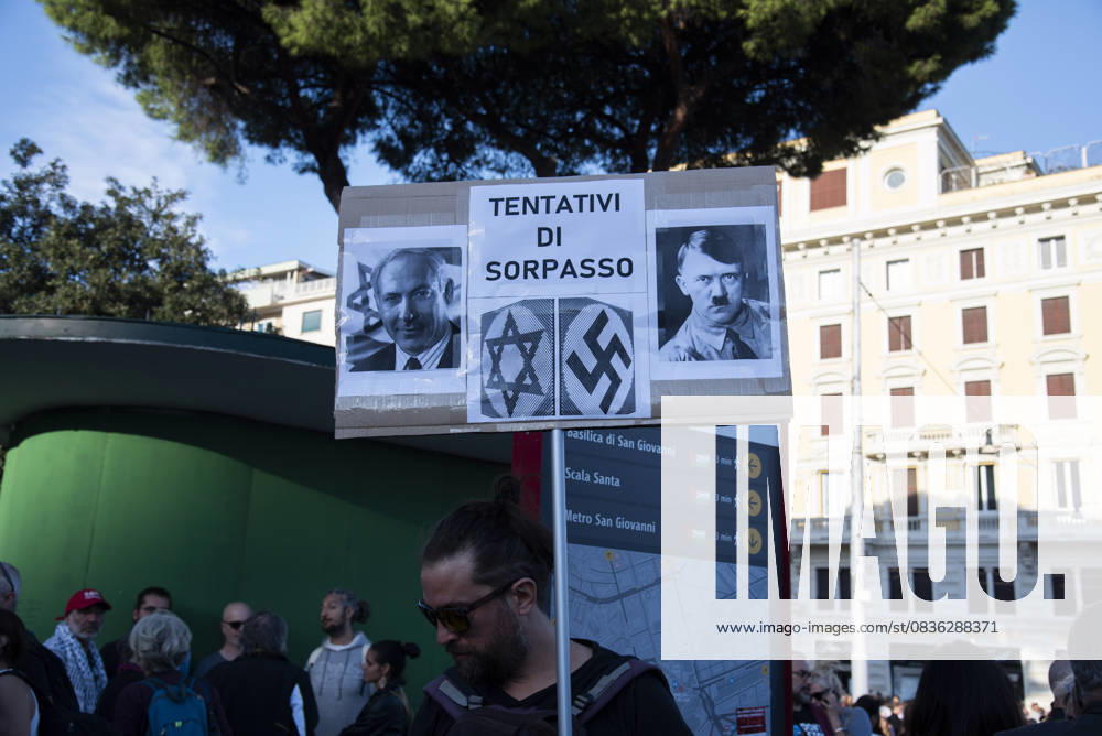 Foto IPP Diego Nangano Cappello Roma 04-10-2025 Manifestazione Nazionale Pro Palestina nella foto: manifestanti in corteo in supporto alla Palestina Italy Photo Press - World Copyright