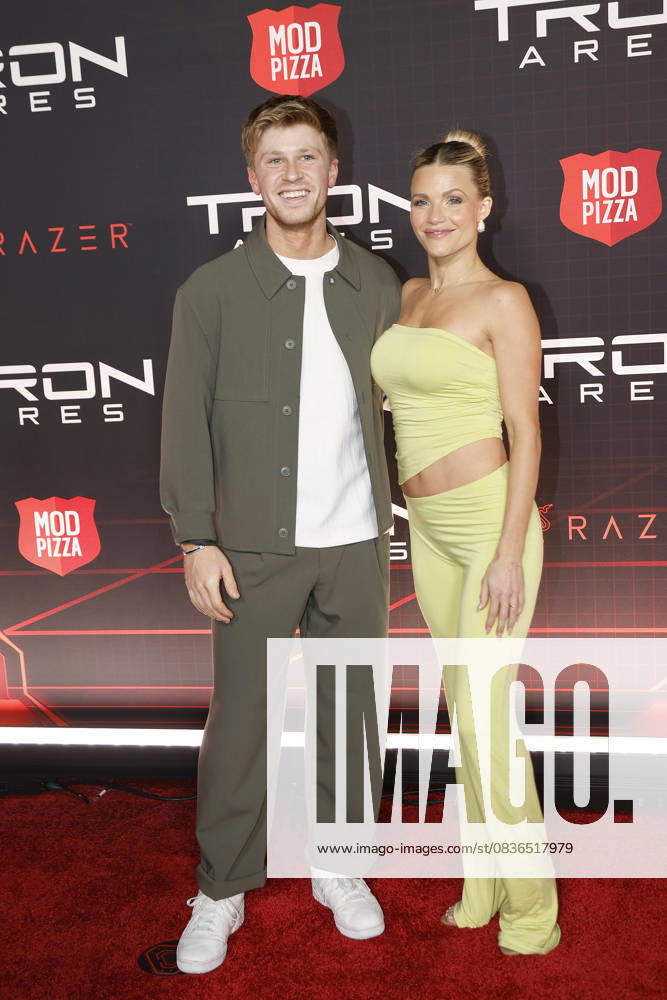 Robert Irwin, Witney Carson at the World Premiere of Tron Ares at the TCL Chinese Theatre IMAX Los Angeles USA - ZUMAg107 20251006_zep_g107_205