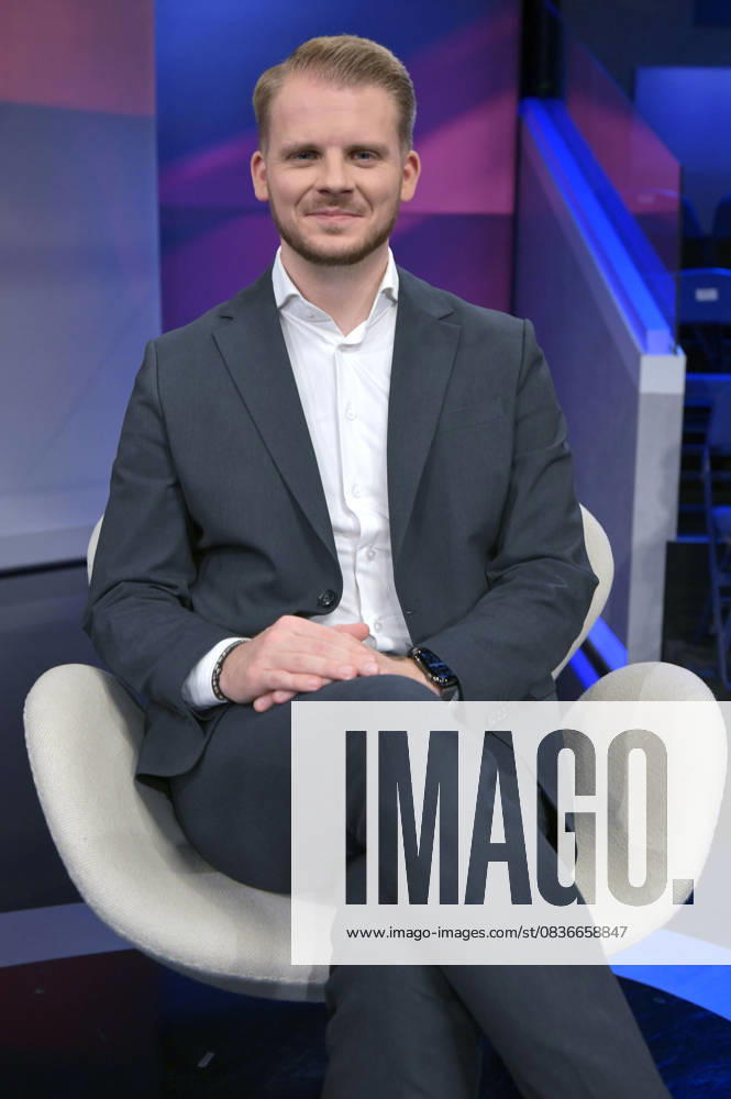 Tim Klüssendorf in der ARD-Talkshow maischberger im Studio Berlin Adlershof. Berlin