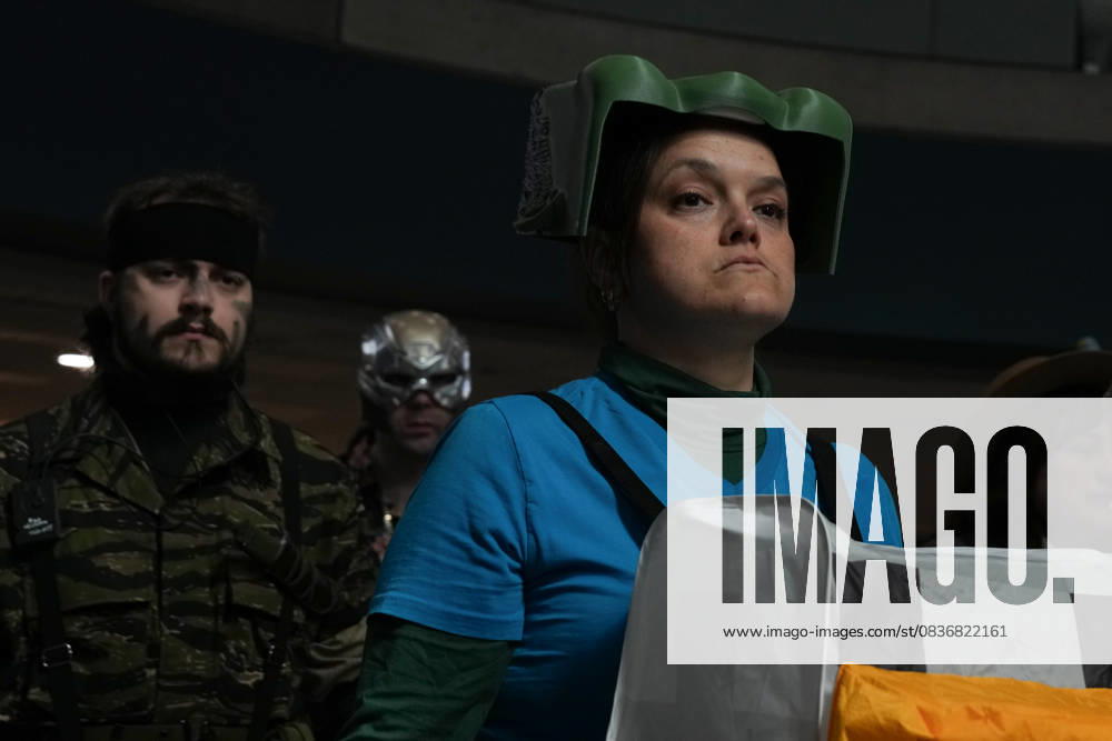 A woman in cosplay at the New York Comic Con at the Jacob K. Javits Convention Center on October 10, 2025 in New York. New York USA - ZUMAb148 20251010_zap_b148_026