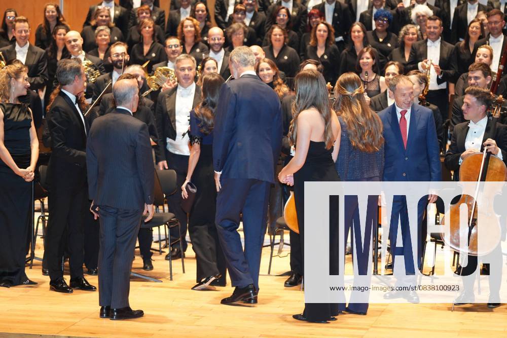 Spanish King Felipe VI and Queen Letizia with Princess Leonor de Borbon and Sofia de Borbon during the celebration of the 33th edition of the concert of the Princess of Asturias Awards 2025 in Oviedo, on Thursday 23 October 2025. Cordon Press
