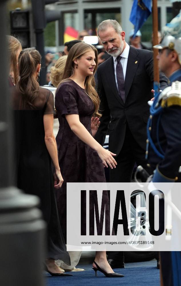 Spanish King Felipe VI and Queen Letizia with Princess Leonor de Borbon and Infant Sofia de Borbon during the Princess of Asturias Awards 2025 in Oviedo, on Friday 24 October 2025. Cordon Press