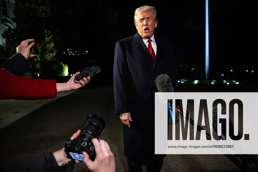 President Donald Trump speaks with reporters as he departs for a trip to Asia on the South Lawn of the White House in Washington, DC on Friday, October 24, 2025. Trump is expected to meet with Chinese President Xi Jinping to discuss a trade deal, Prime Minister of Malaysia Anwar bin Ibrahim, Japan s new prime minister Sanae Takaichi and several other Asian leaders at the Association of Southeast Asian Nations (ASEAN). WASP20251024104 FrancisxChung