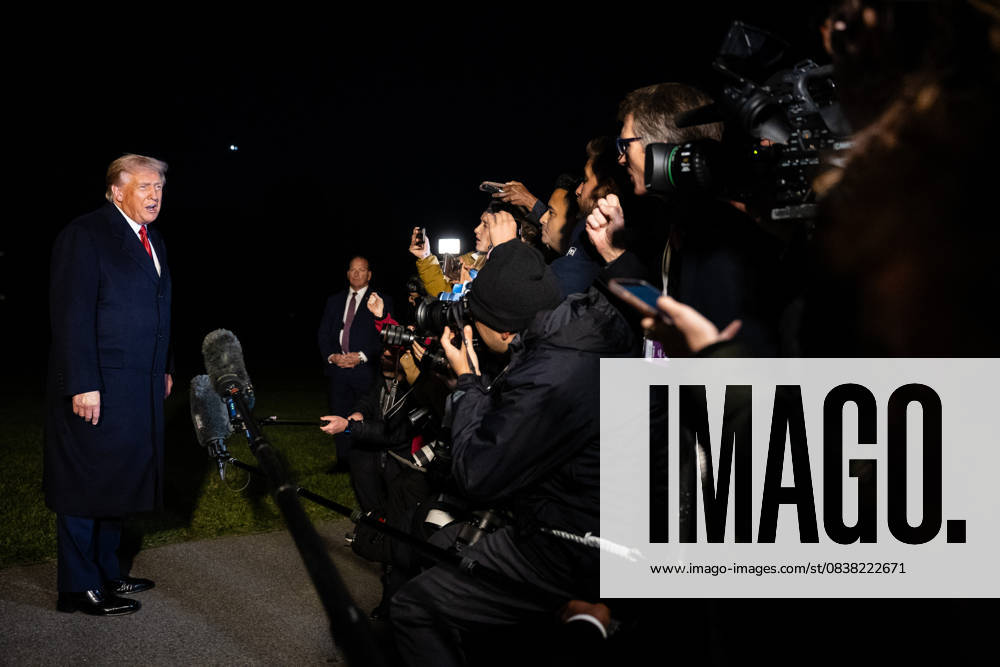 President Donald Trump speaks with reporters as he departs for a trip to Asia on the South Lawn of the White House in Washington, DC on Friday, October 24, 2025. Trump is expected to meet with Chinese President Xi Jinping to discuss a trade deal, Prime Minister of Malaysia Anwar bin Ibrahim, Japan s new prime minister Sanae Takaichi and several other Asian leaders at the Association of Southeast Asian Nations (ASEAN). WASP20251024108 FrancisxChung