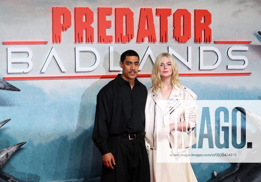 Dimitrius Schuster-Koloamatangi and Elle Fanning attend the UK Special Screening of Predator: Badlands at BFI IMAX. London United Kingdom - ZUMAs197 20251027_aaa_s197_083