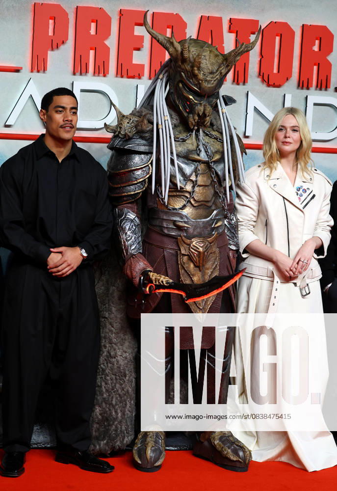 Dimitrius Schuster-Koloamatangi, Father and Elle Fanning attend the UK Special Screening of Predator: Badlands at BFI IMAX. London United Kingdom - ZUMAs197 20251027_aaa_s197_086
