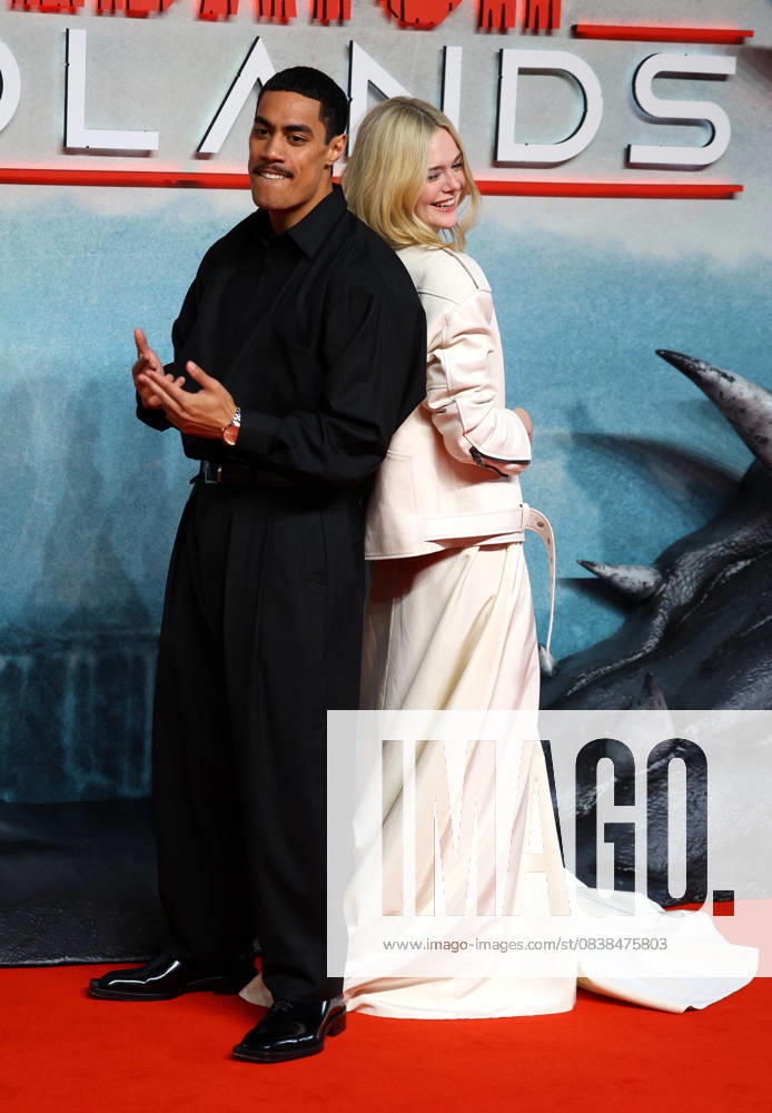 Dimitrius Schuster-Koloamatangi and Elle Fanning attend the UK Special Screening of Predator: Badlands at BFI IMAX. London United Kingdom - ZUMAs197 20251027_aaa_s197_098