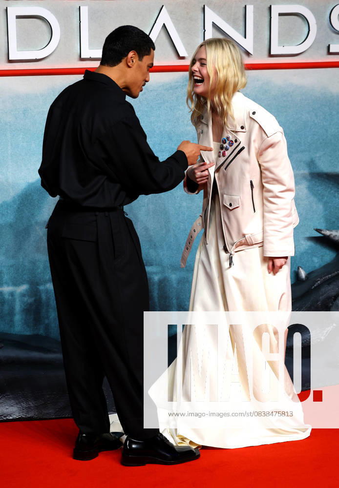Dimitrius Schuster-Koloamatangi and Elle Fanning attend the UK Special Screening of Predator: Badlands at BFI IMAX. London United Kingdom - ZUMAs197 20251027_aaa_s197_102