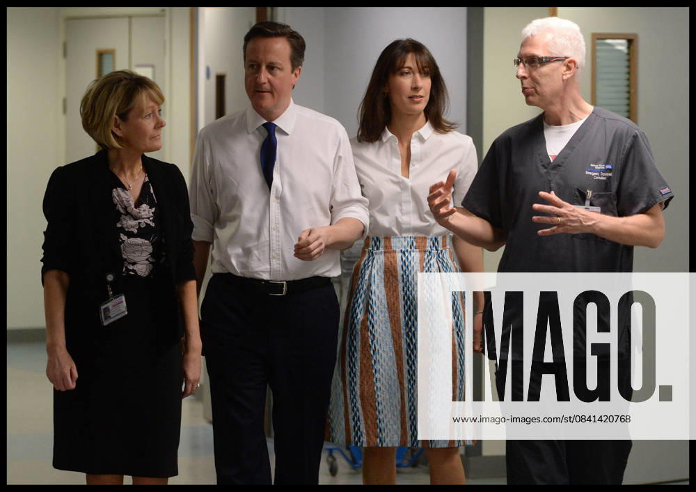 London, United Kingdom. David Cameron diagnosed with prostate cancer. Former Prime Minister David Cameron has today annoucned in an interview with The Sunday Times that he has been diagnosed with Prostate Cancer. Lord Cameron says the test came following his wife Samantha listening to an interview on the radio which spurred him on to get a test in 2024. The Prime Minister and his wife Samantha visit the Salford Royal Hospital during the Conservative Party Spring Forum in Manchester. 28 03 2015.