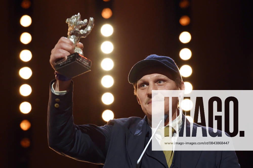 67th Berlinale International Film Festival BERLIN, GERMANY - FEBRUARY 18: Actor Georg Friedrich speaks to the audience after winning the Silver Bear Best Actor Award for Helle Nachte (Bright Nights) during the award ceremony at the 67th Berlinale International Film Festival Berlin at Berlinale palast in Berlin, Germany on February 18, 2017. Berlin Germany. Editorial use only. Please get in touch for any other usage.