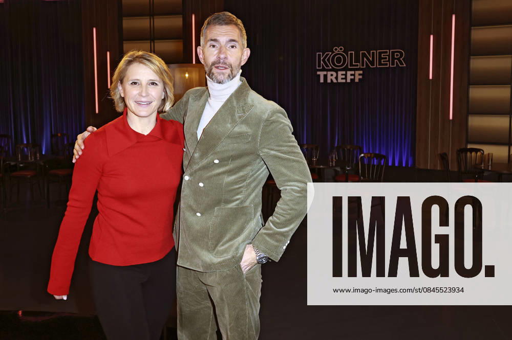 Susan Link und Micky Beisenherz bei der Aufzeichnung der WDR-Talkshow Kölner Treff im WDR Studio BS 3. Köln