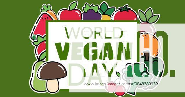 Image of world vegan day text over fruit and vegetable on green background, 10.12.2021 06:00:00, 3674575IFE-220509_2xcreatorid:x39