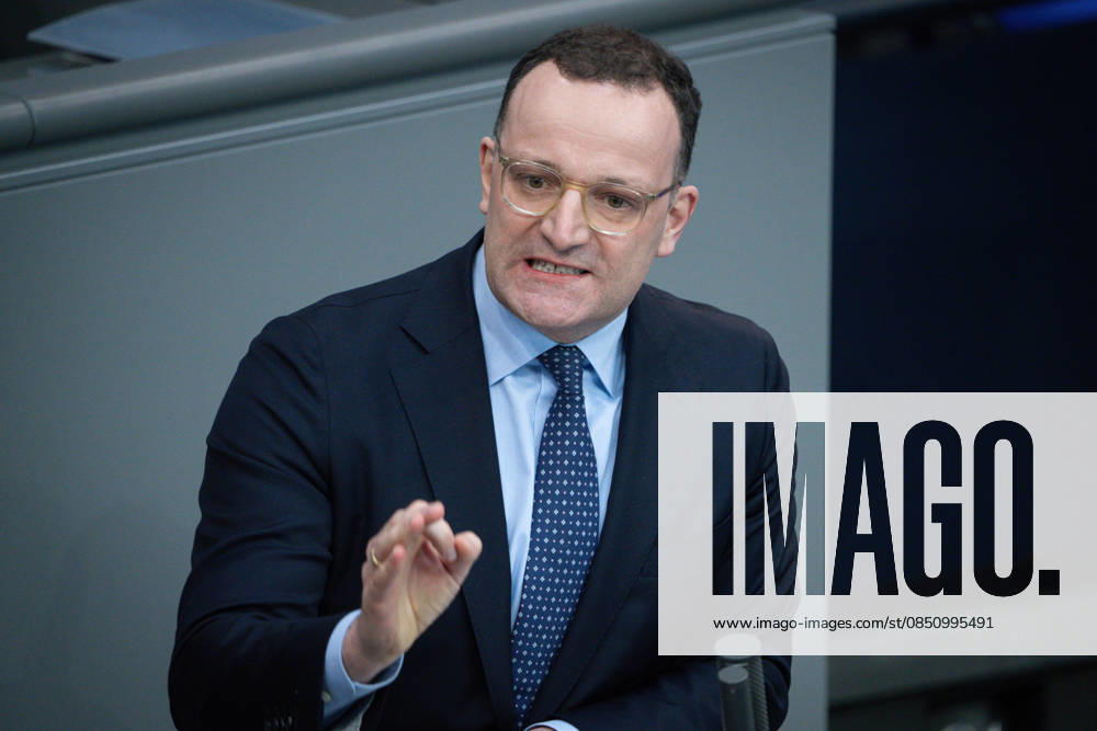 Deutscher Bundestag, 64. Plenarsitzung Jens Spahn (CDU) im Portrait bei seiner Rede zum Tagesordnungspunkt Regierungserklaerung zum Europaeischen Rat bei der 64. Sitzung des Deutschen Bundestag in Berlin, 18.03.2026 Berlin Berlin Deutschland