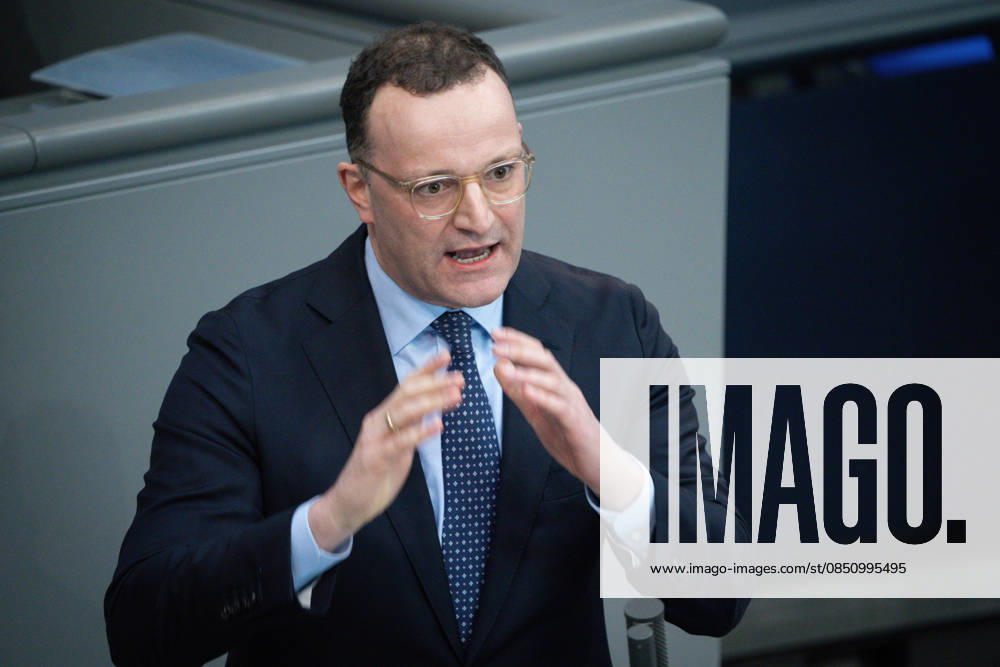 Deutscher Bundestag, 64. Plenarsitzung Jens Spahn (CDU) im Portrait bei seiner Rede zum Tagesordnungspunkt Regierungserklaerung zum Europaeischen Rat bei der 64. Sitzung des Deutschen Bundestag in Berlin, 18.03.2026 Berlin Berlin Deutschland