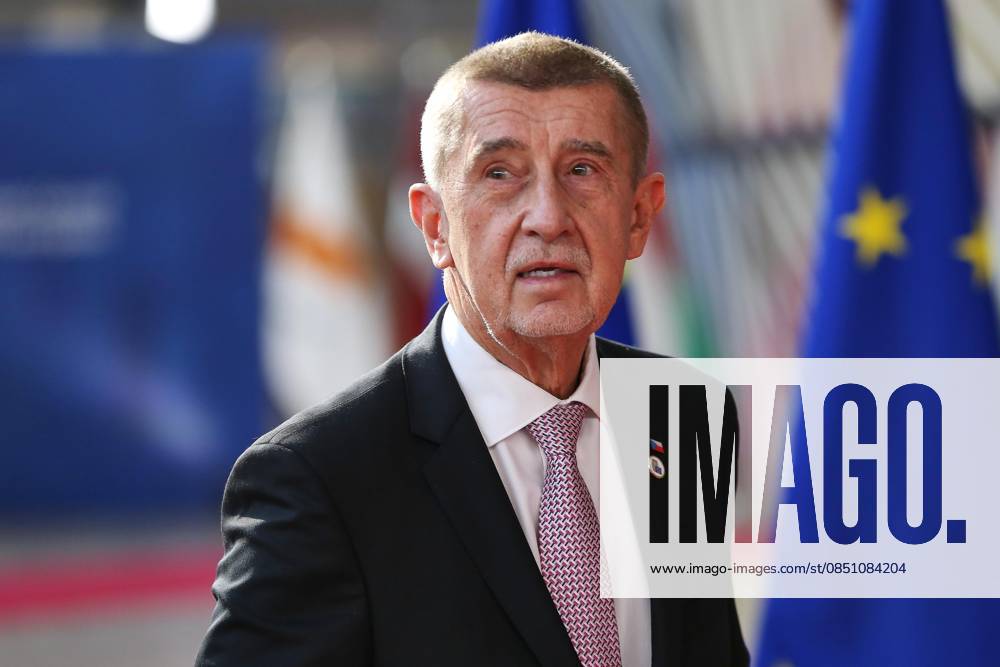 Brüssel, Belgien, 19.03.2026: Europa-Gebäude: EU-Gipfel: Andrej Babis, Ministerpräsident von Tschechien, kommt an