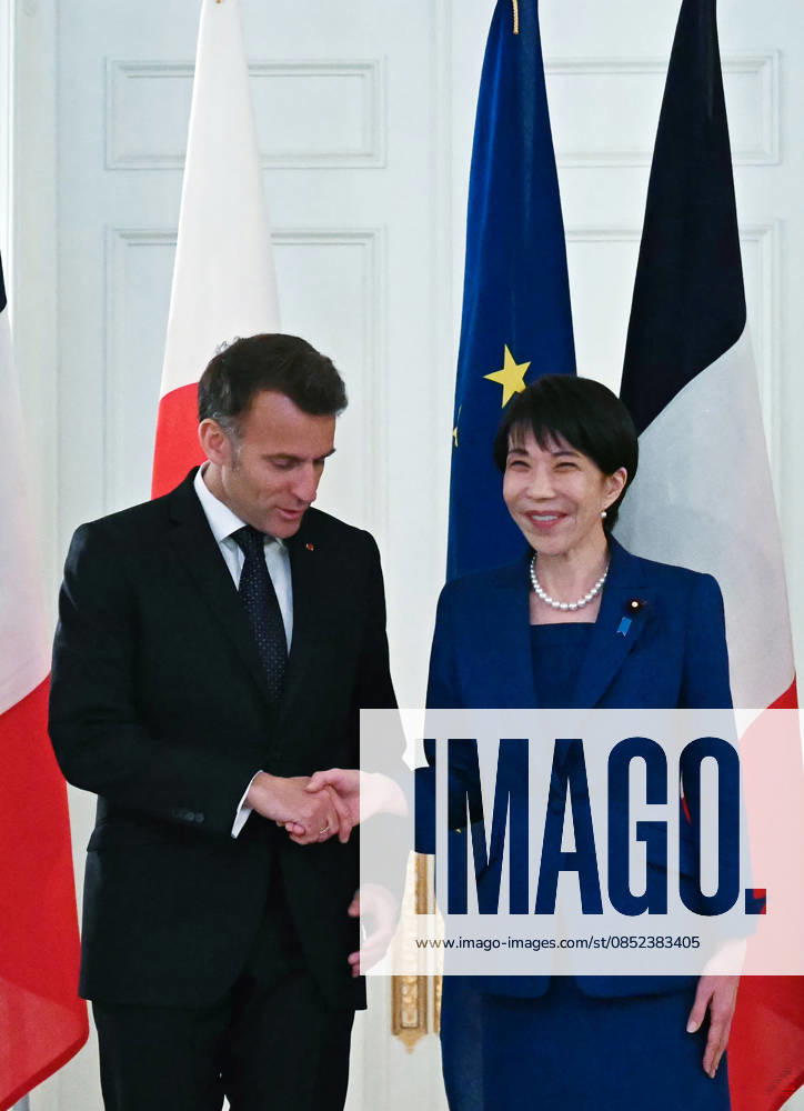 French President Emmanuel Macron in Tokyo TOKYO, JAPAN - APRIL 01: (--- – MANDATORY CREDIT - PHILIP FONG POOL AFP - NO MARKETING NO ADVERTISING CAMPAIGNS - DISTRIBUTED AS A SERVICE TO CLIENTS----) French President Emmanuel Macron meets with Japanese Prime Minister Sanae Takaichi during a Welcoming ceremony at the Akasaka palace in Tokyo, Japan on April 01, 2026. Philip Fong Pool AFP Anadolu Tokyo Japan. Editorial use only. Please get in touch for any other usage.