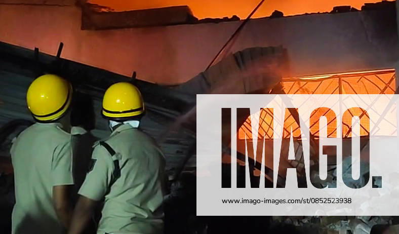 Firefighting operations underway after a fire breaks out at a thread manufacturing factory near Kim Char Rasta Surat, Apr 02 (ANI): Firefighting operations underway after a fire breaks out at a thread manufacturing factory near Kim Char Rasta, in Surat on Wednesday. (ANI Video Grab) Surat Gujarat India