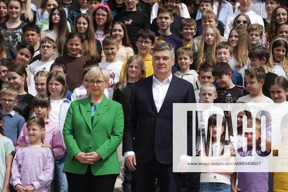 _PXL_Milanovic-Pirc The President of the Republic of Croatia, Zoran Milanovic, and the President of the Republic of Slovenia, Natasa Pirc Musar, visited the Pecine elementary school, in Rijeka, Croatia, on 13 April 2026. GoranxKovacic PIXSELL