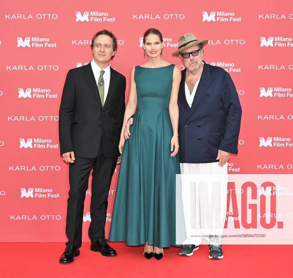 IPA85362686 - Milan,Italy MILANO FILM FEST 2026 photocall opening ceremony fesival In the photo:Claudio Santamaria,Julian Schnabel, Louise Kugelberg