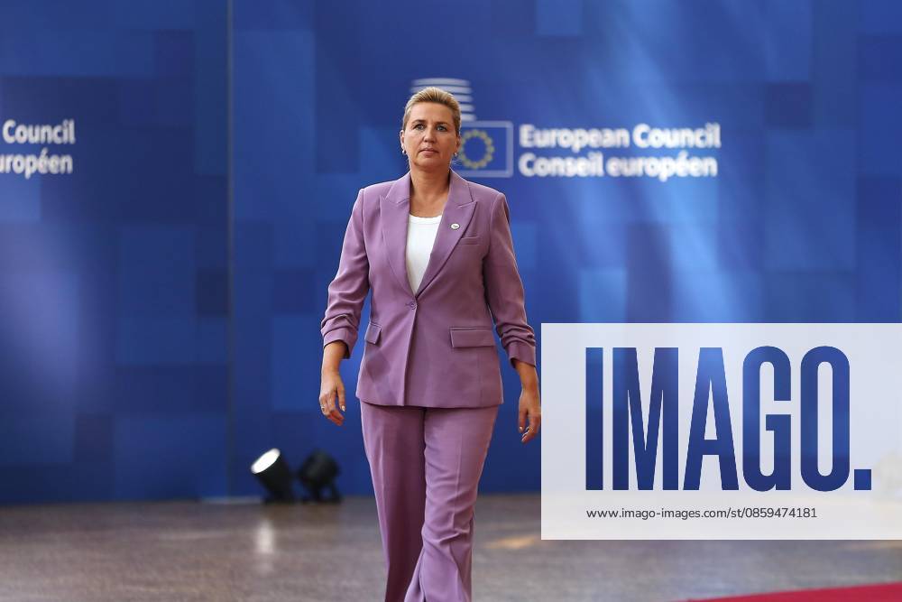 Brüssel, Belgien, 18.06.2026: Europa-Gebäude: EU-Gipfel: Mette Frederiksen, Ministerpräsidentin von Dänemark